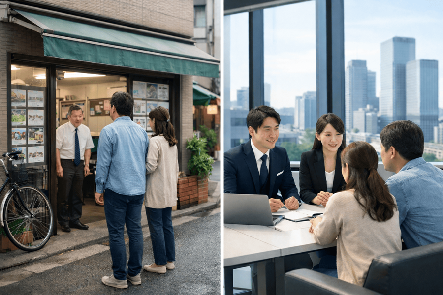 地元と大手の不動産会社